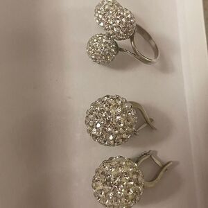 Swarovski earrings and ring